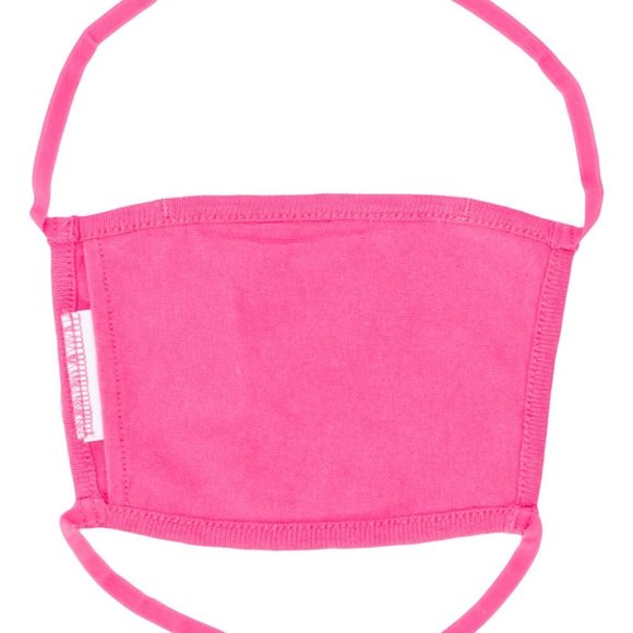 NWT OFF-WHITE Fuchsia Pink & White Diagonal Striped Face Mask - Picture 2 of 5